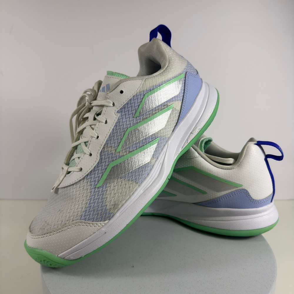 Adidas Defiant Flash Mens‎ Tennis Shoes White Silver Mint Green Sneakers 8.5